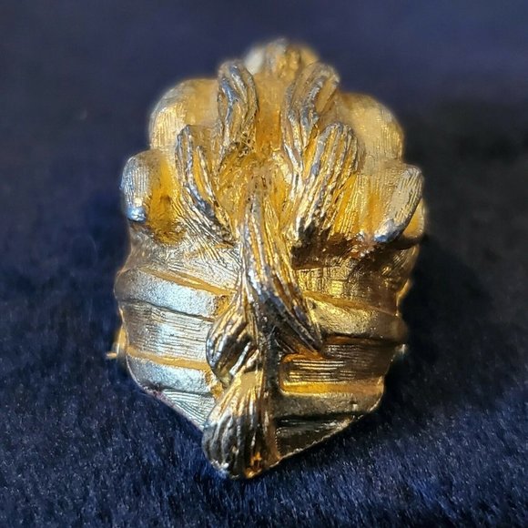 3D Horse Head Pin‎ Brooch Green Rhinestone Eyes - Picture 3 of 12